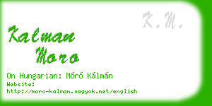 kalman moro business card